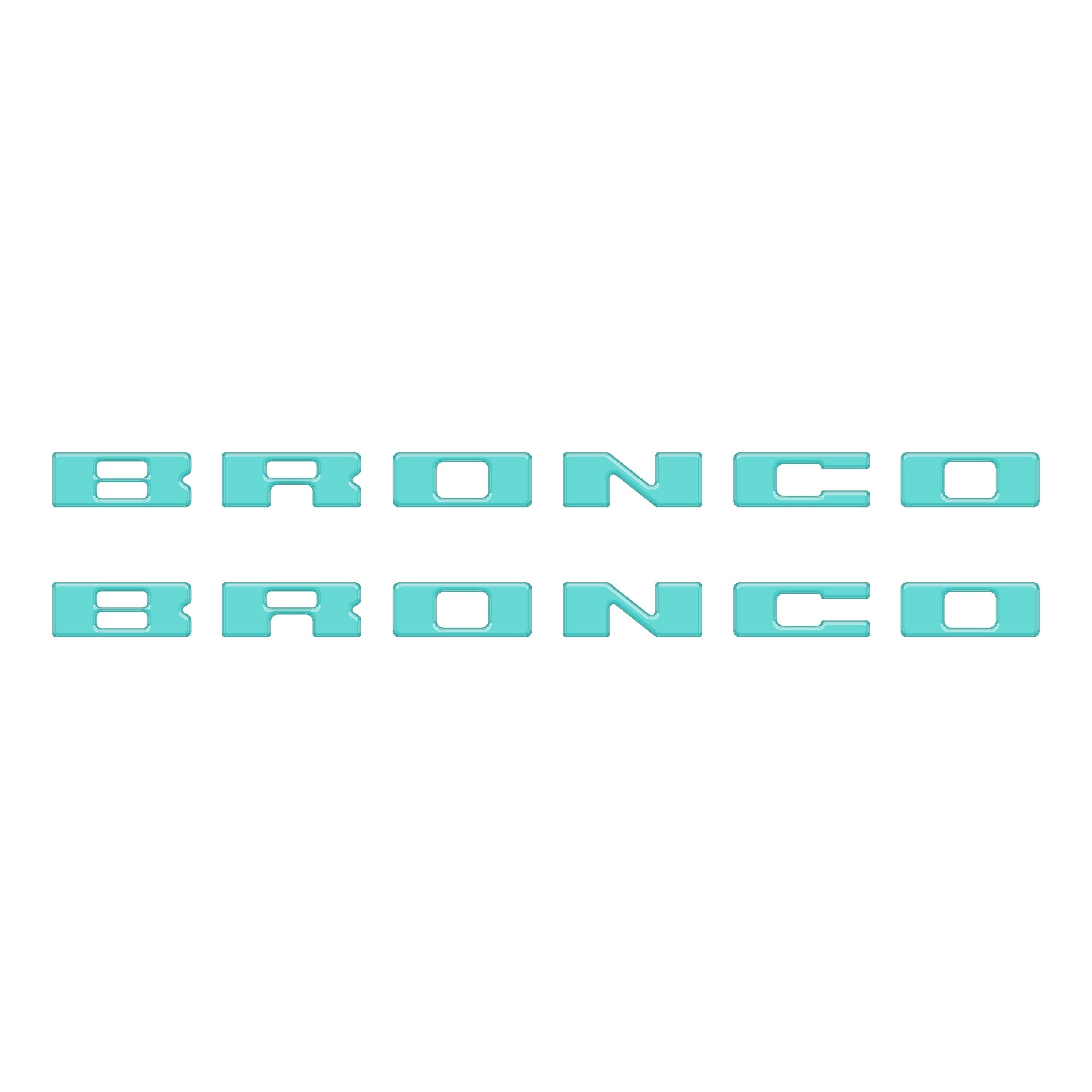 Bronco Running Board Letter Inserts/Overlays Fits 2021-2026 Ford Bronco