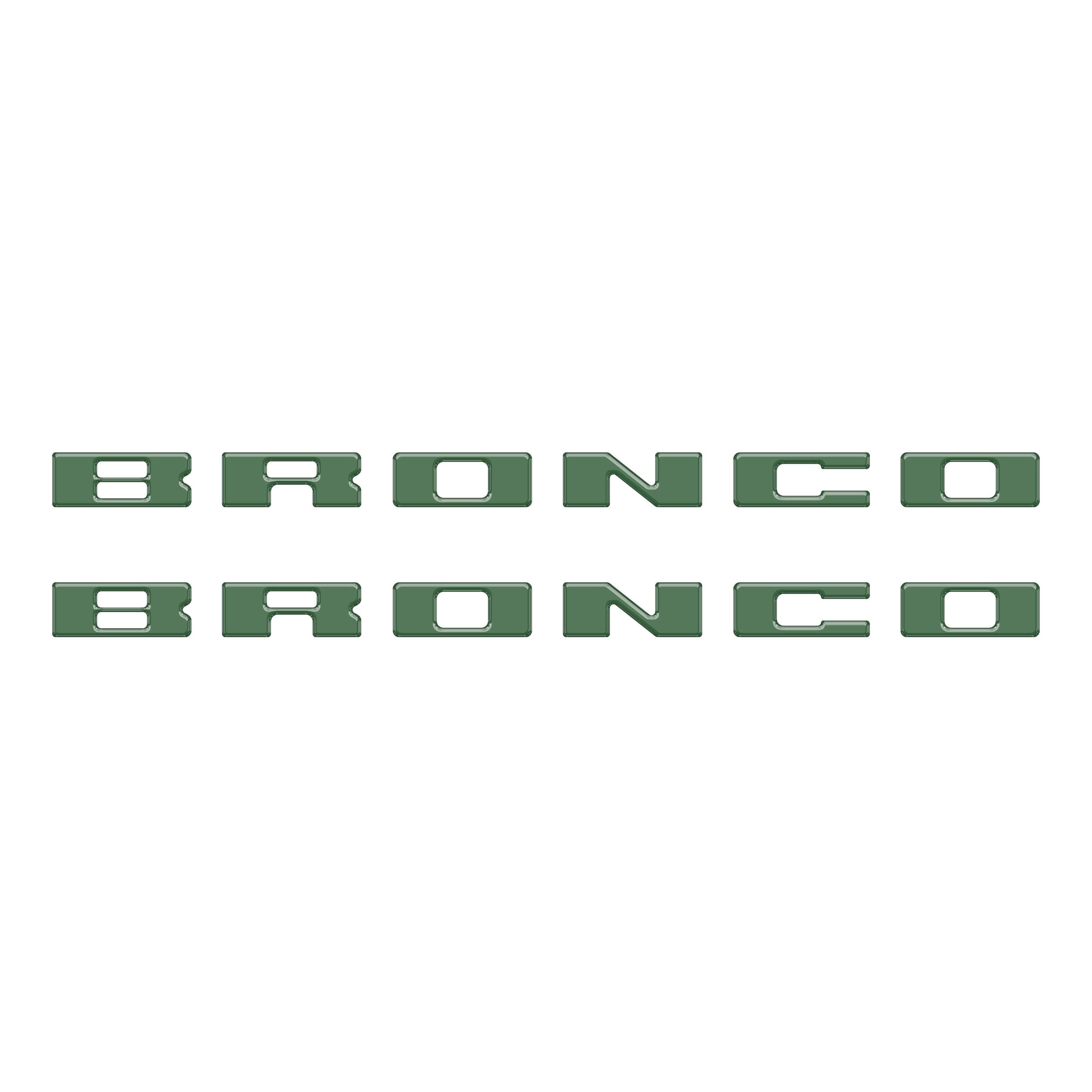 Bronco Running Board Letter Inserts/Overlays Fits 2021-2026 Ford Bronco