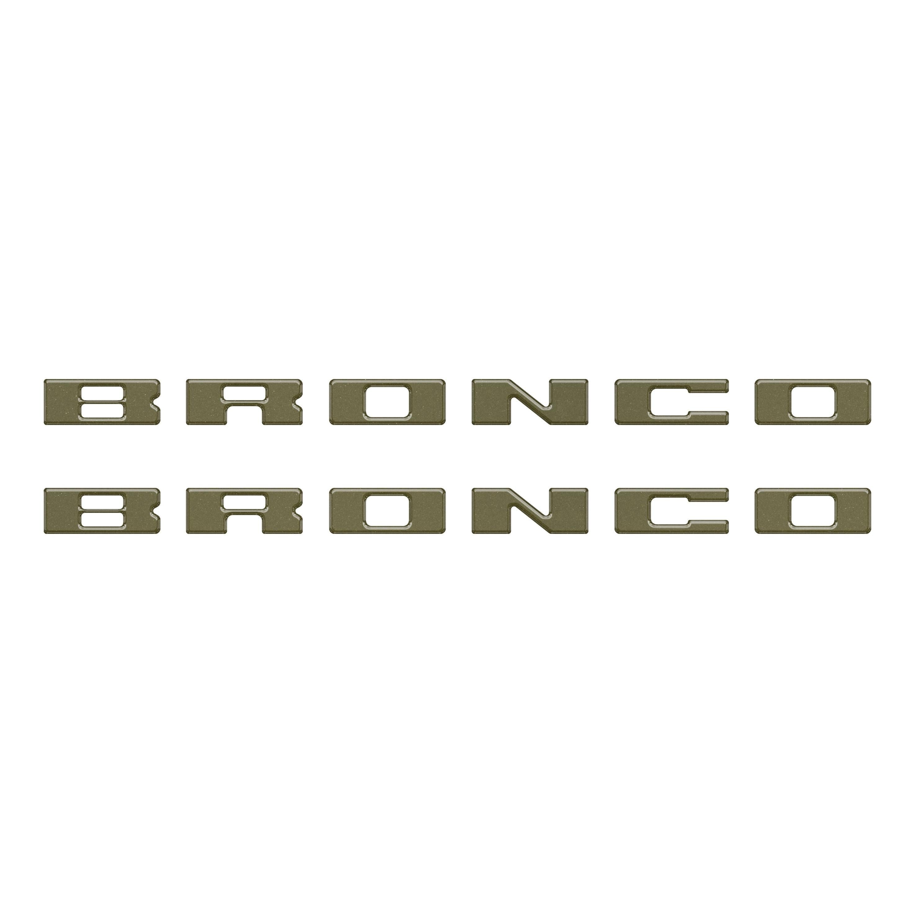 Bronco Running Board Letter Inserts/Overlays Fits 2021-2026 Ford Bronco