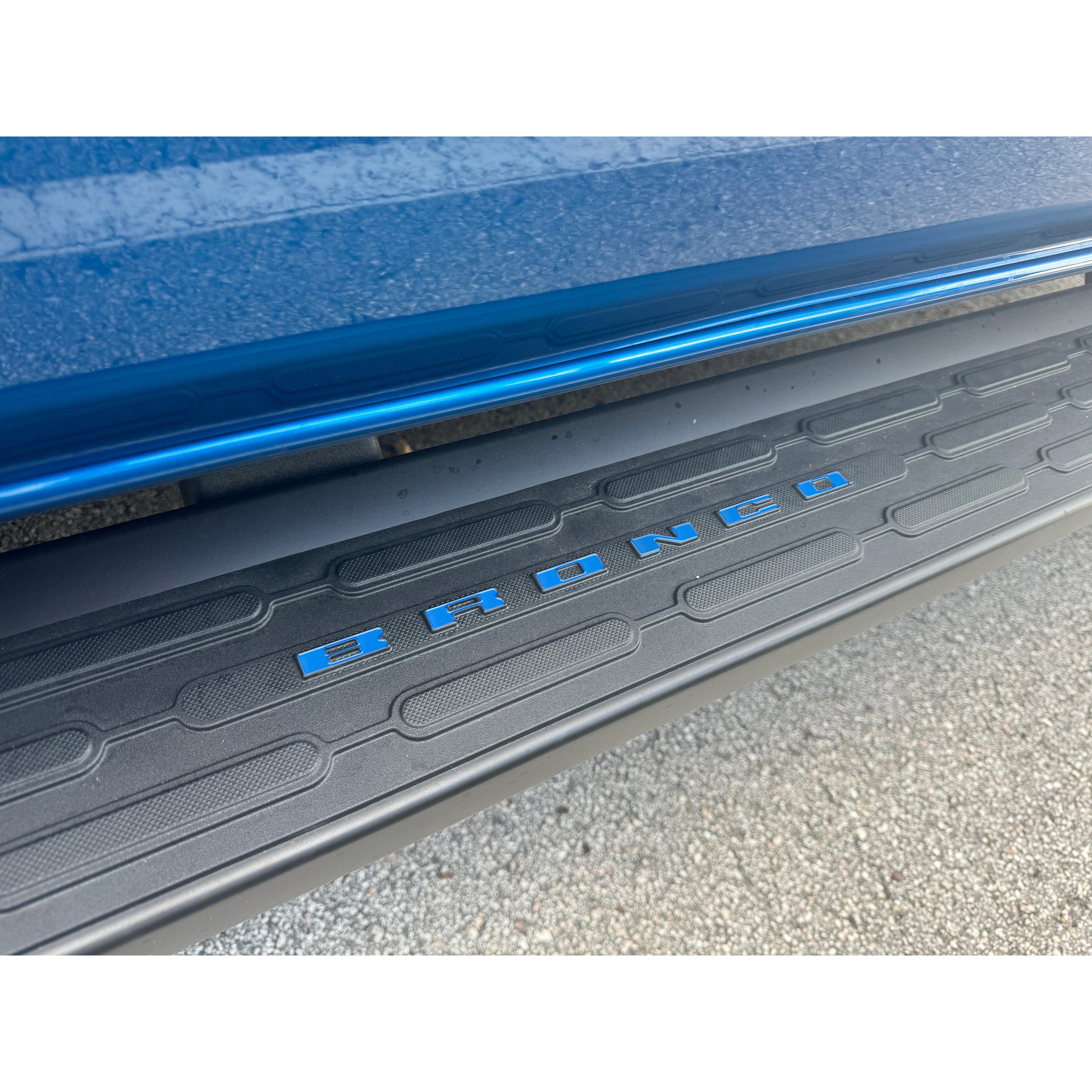 Bronco Running Board Letter Inserts/Overlays Fits 2021-2026 Ford Bronco
