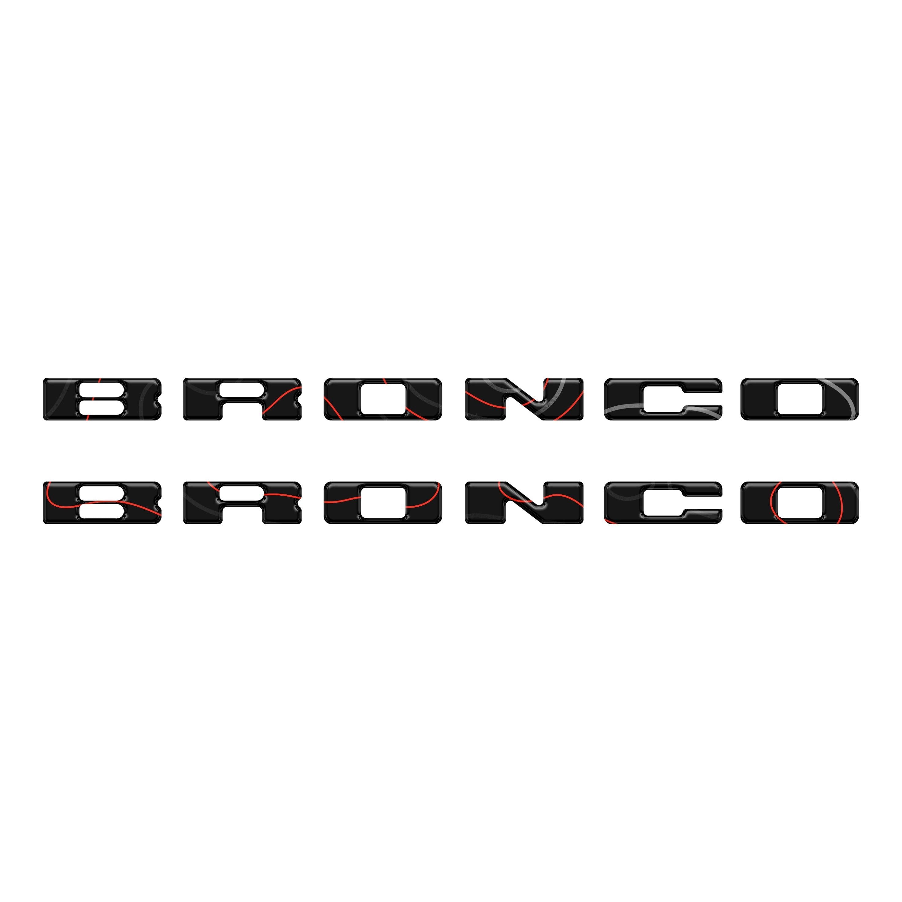 Rear Mudflap Letter Inserts Fits 2021-2026 Ford Bronco Sport