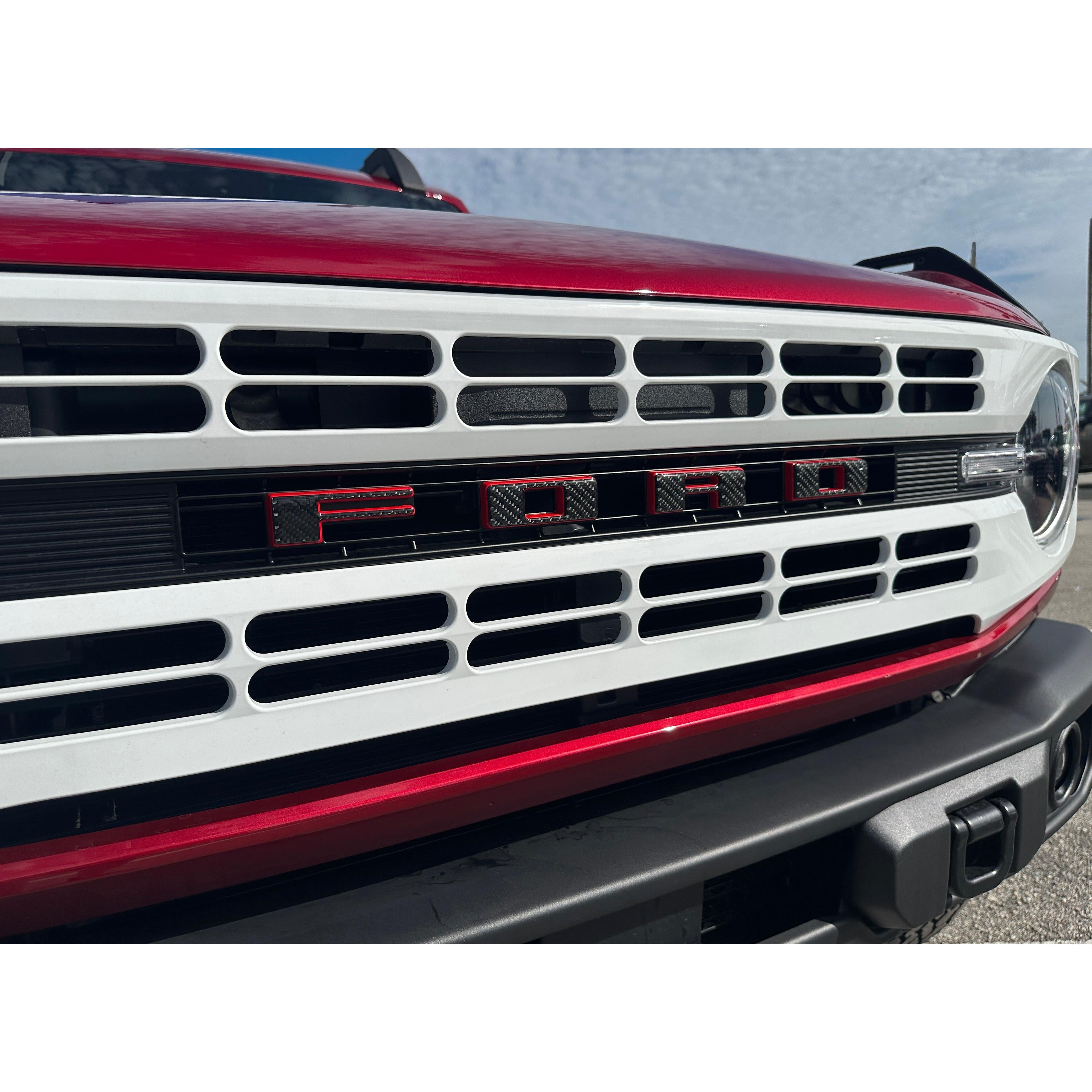 Bronco Heritage Grille Letter Overlays Fits 2023-2026 Ford Bronco