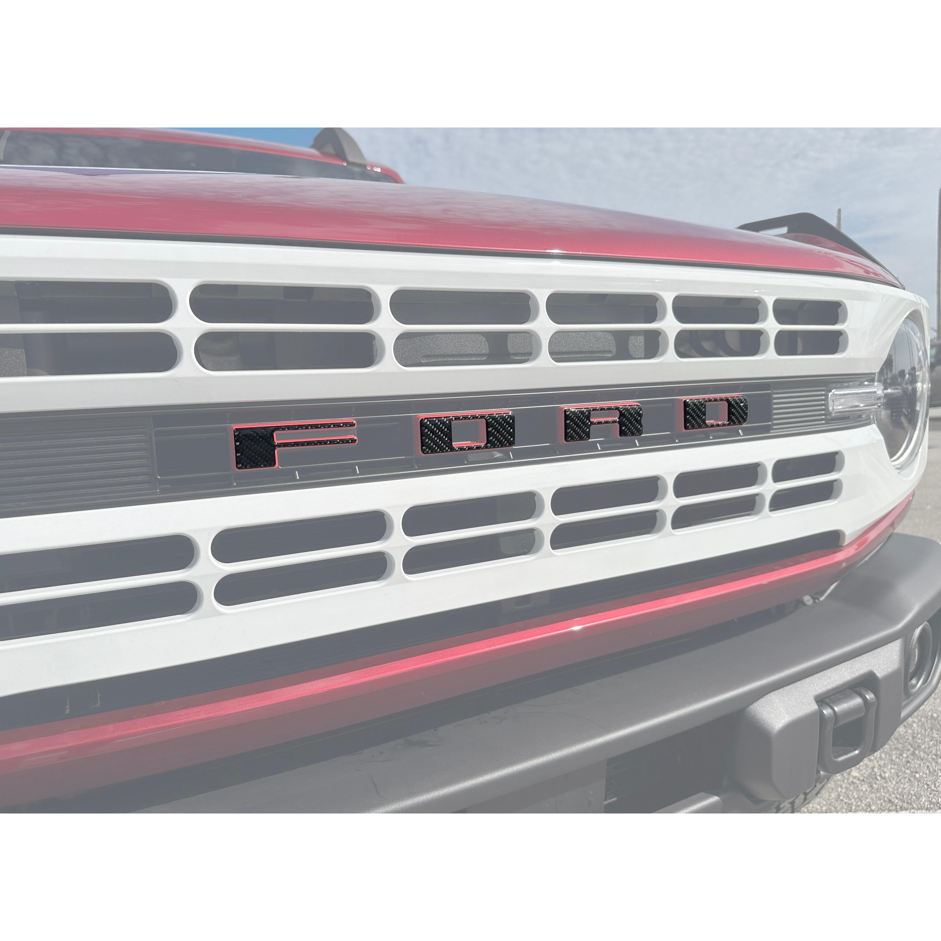Bronco Heritage Grille Letter Overlays Fits 2023-2026 Ford Bronco