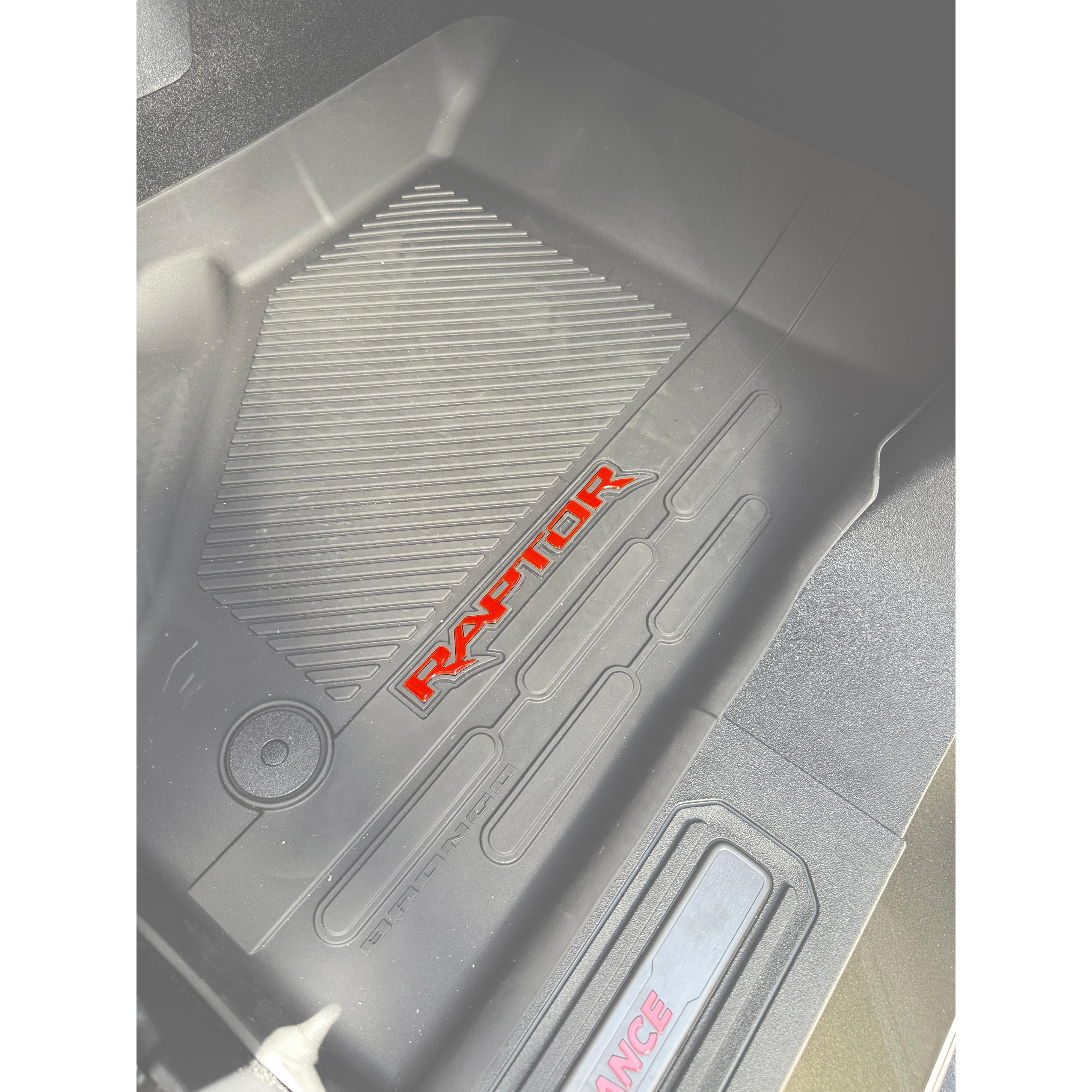 Raptor Floor Mat Emblem Inserts Fits 2022-2026 Ford Bronco Raptor