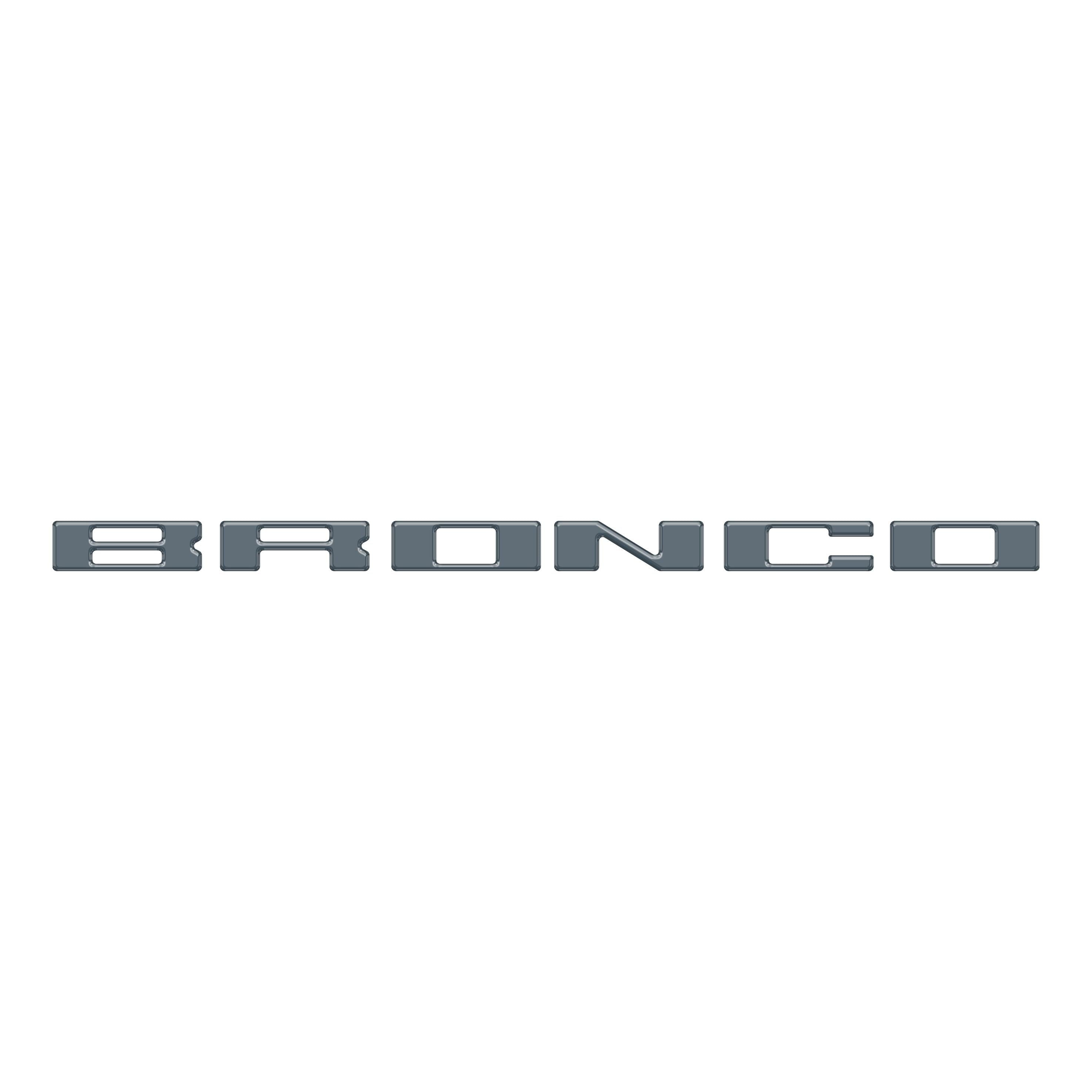 Roof Cross Bar Support Letter Overlays Fits 2022-2025 Ford Bronco