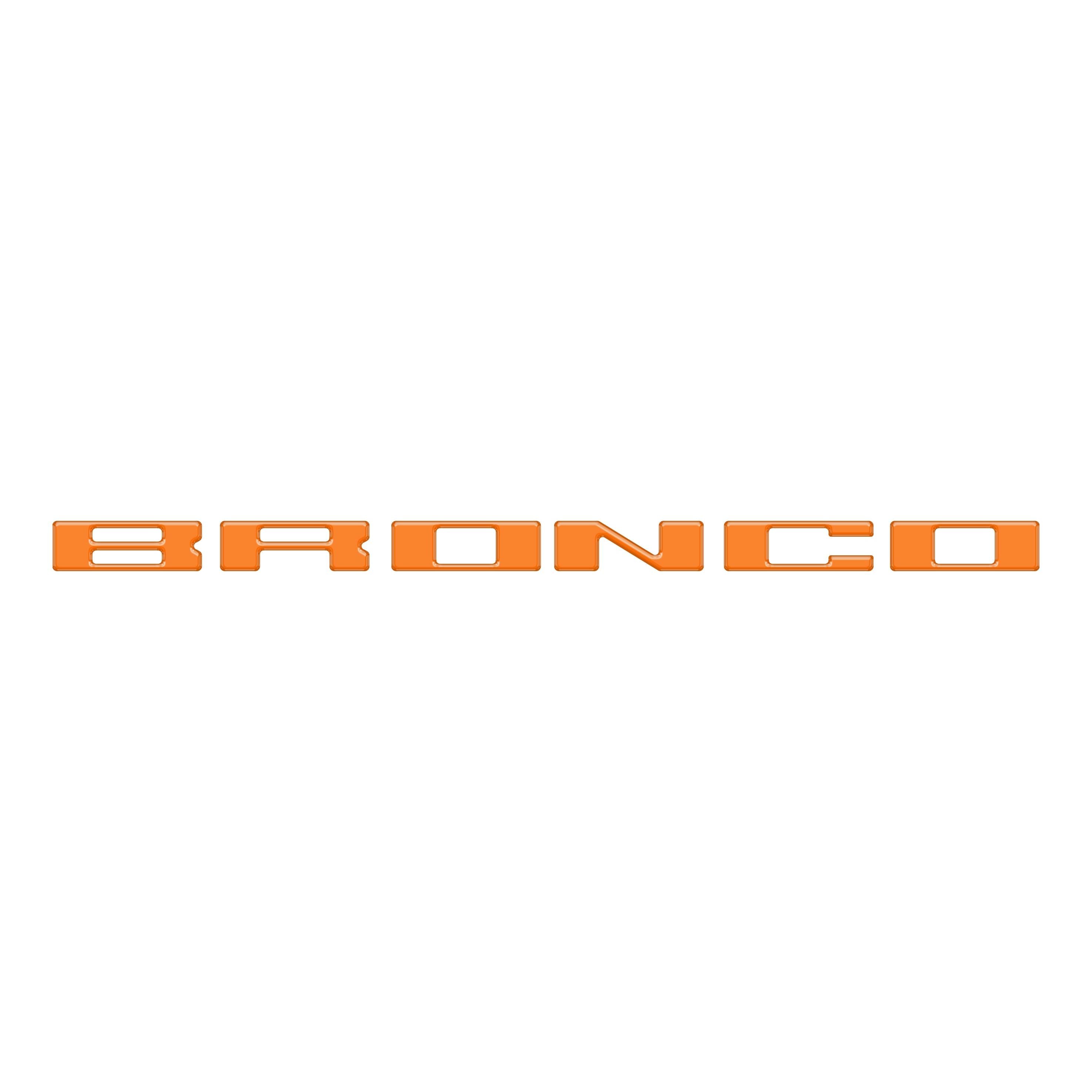 Roof Cross Bar Support Letter Overlays Fits 2022-2025 Ford Bronco