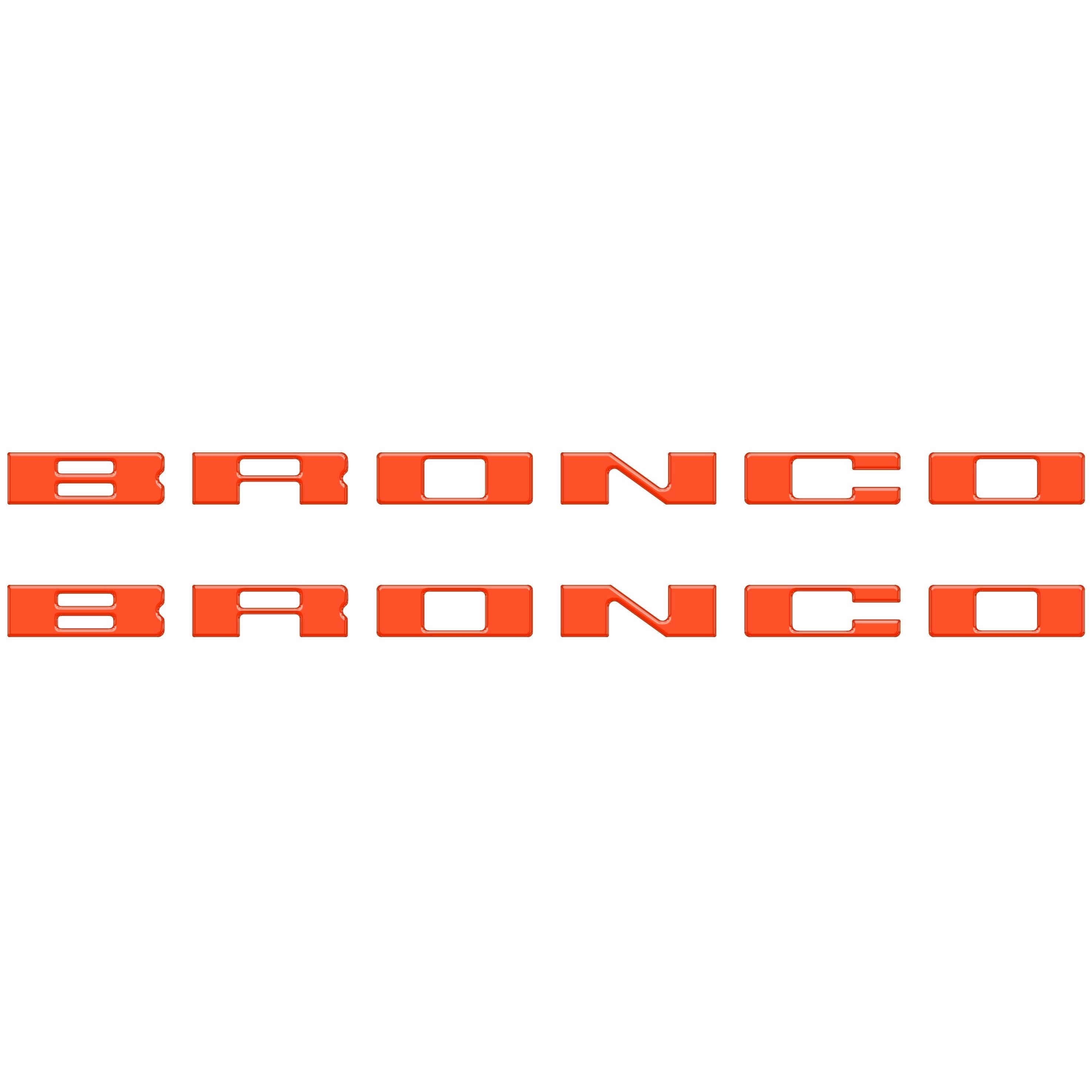 Bronco Running Board Letter Inserts/Overlays Fits 2021-2026 Ford Bronco
