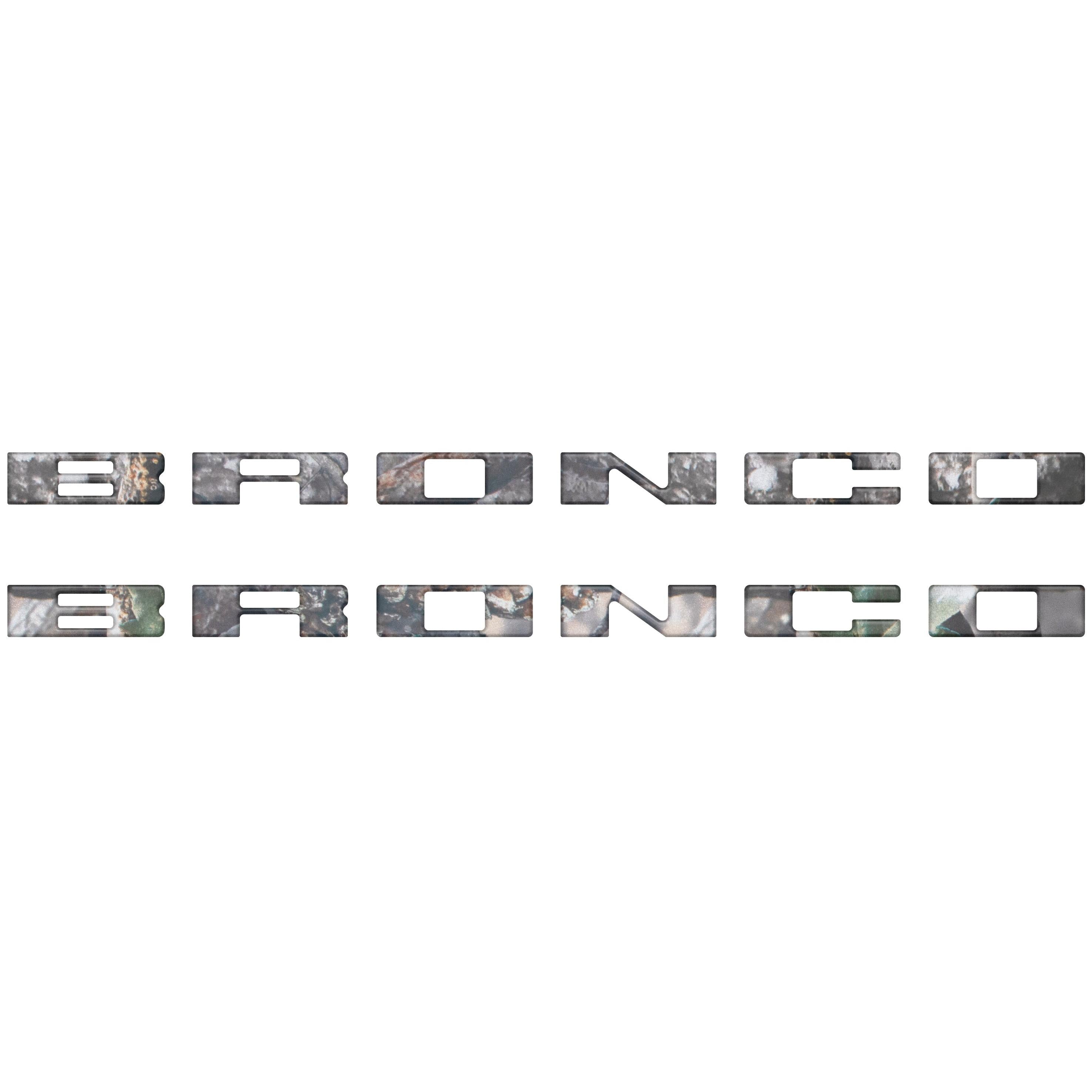 Bronco Running Board Letter Inserts/Overlays Fits 2021-2026 Ford Bronco