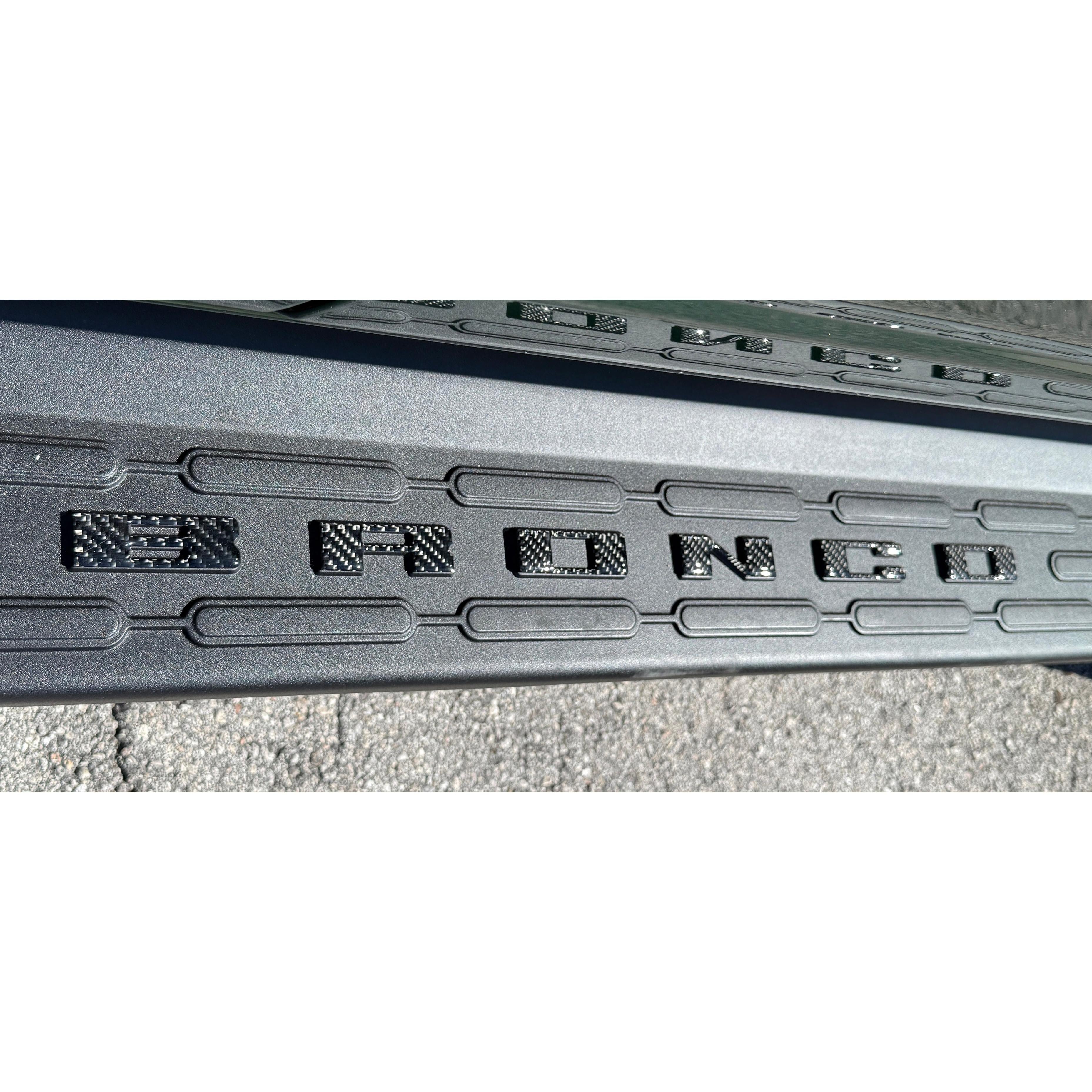 Bronco Running Board Letter Inserts/Overlays Fits 2021-2026 Ford Bronco