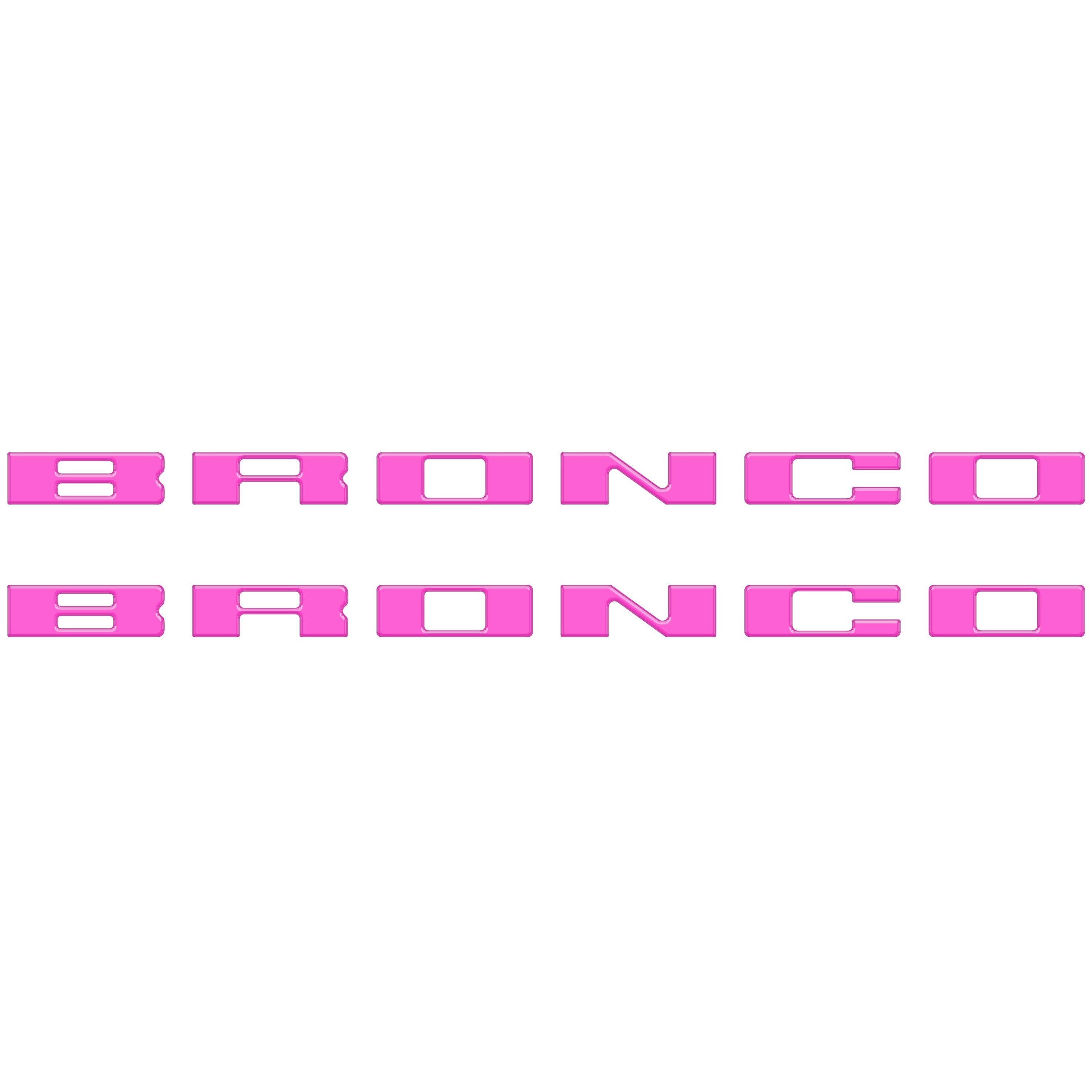 Bronco Running Board Letter Inserts/Overlays Fits 2021-2026 Ford Bronco