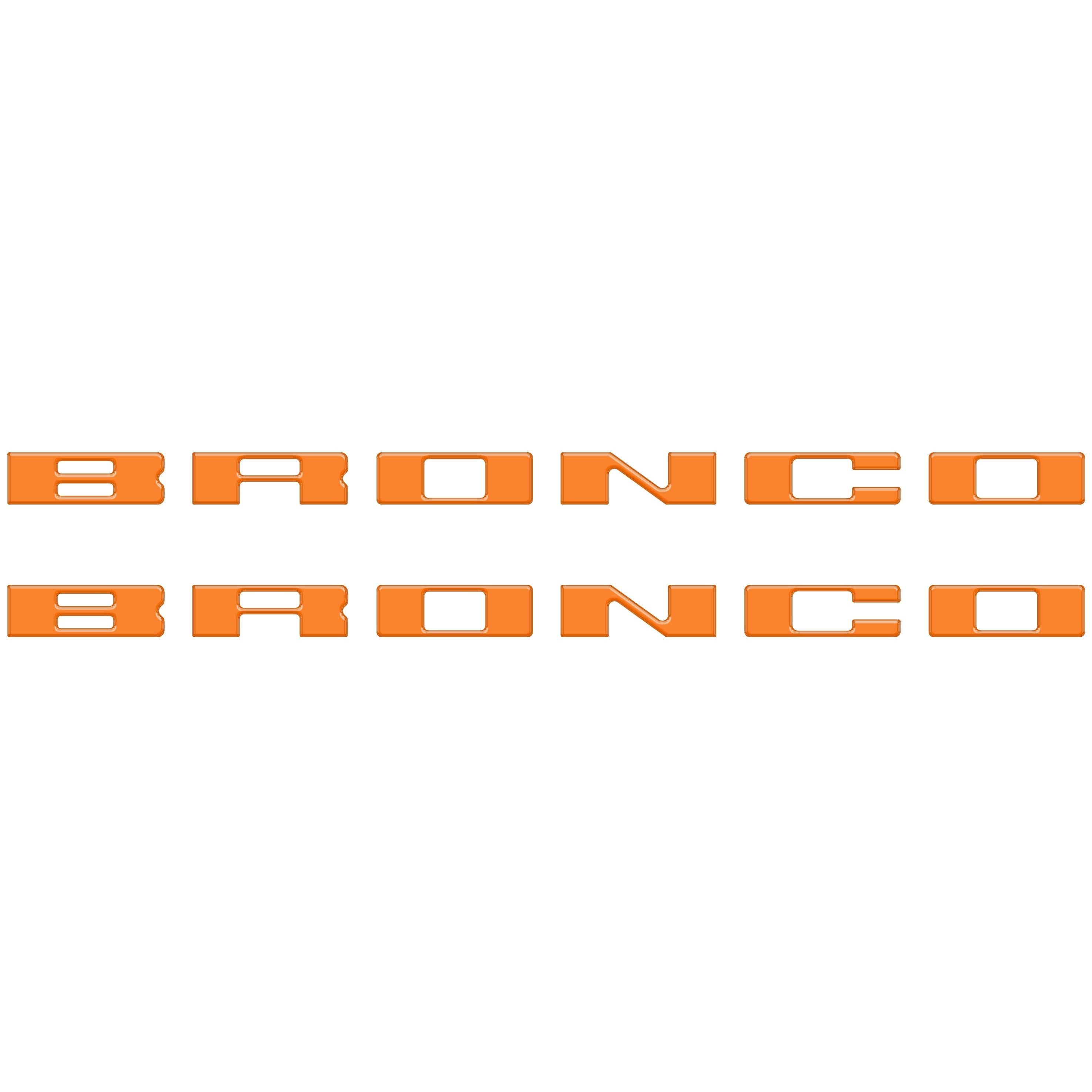Bronco Running Board Letter Inserts/Overlays Fits 2021-2026 Ford Bronco