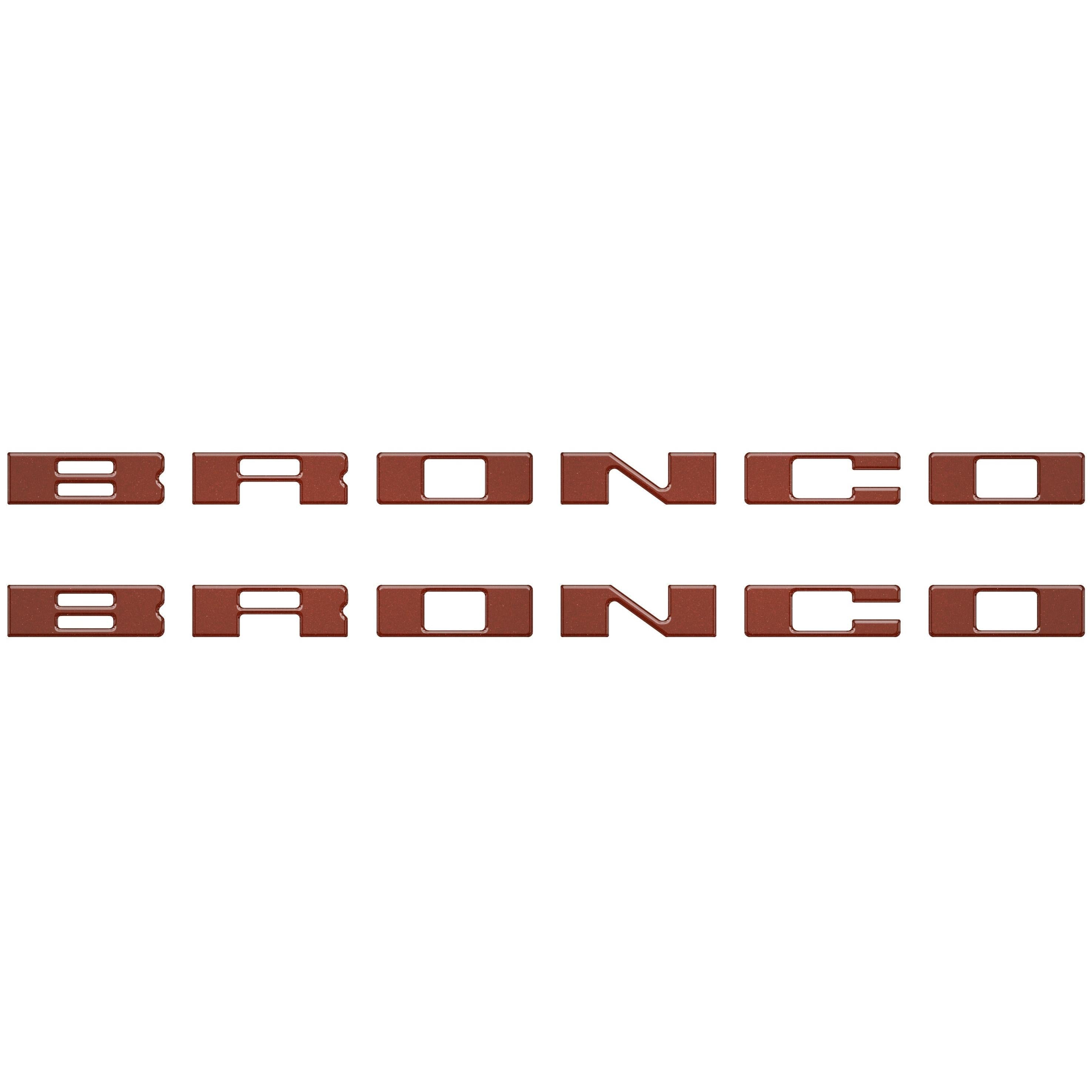 Bronco Running Board Letter Inserts/Overlays Fits 2021-2026 Ford Bronco