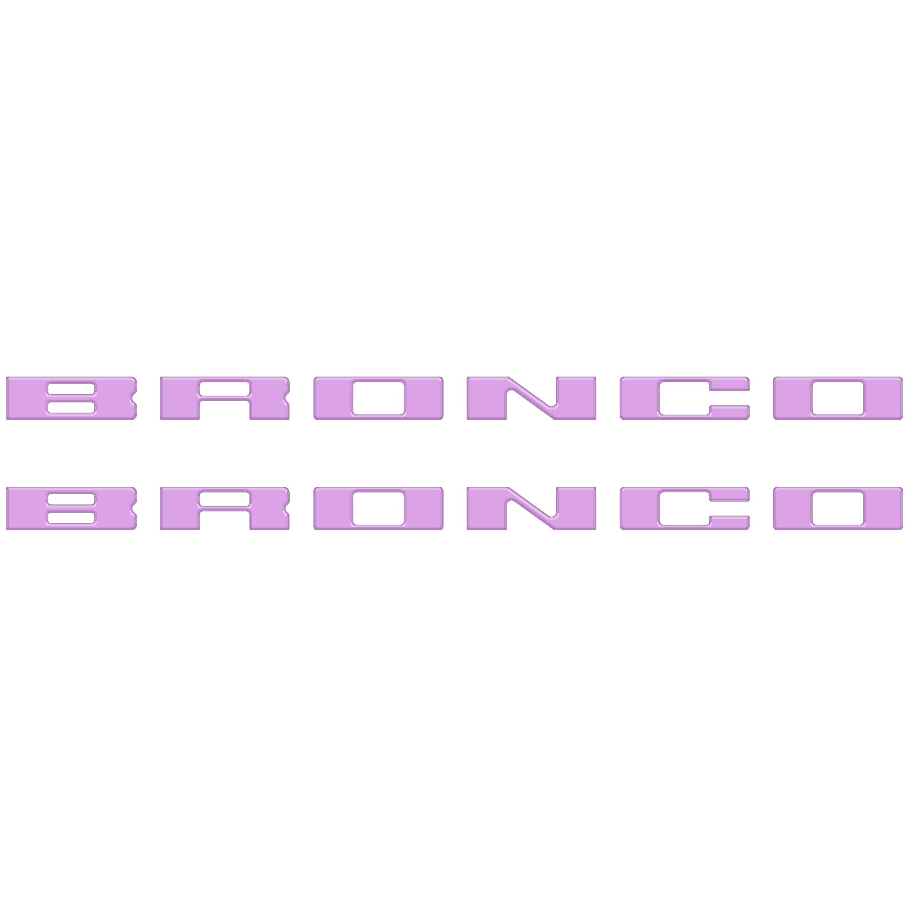 Bronco Running Board Letter Inserts/Overlays Fits 2021-2026 Ford Bronco