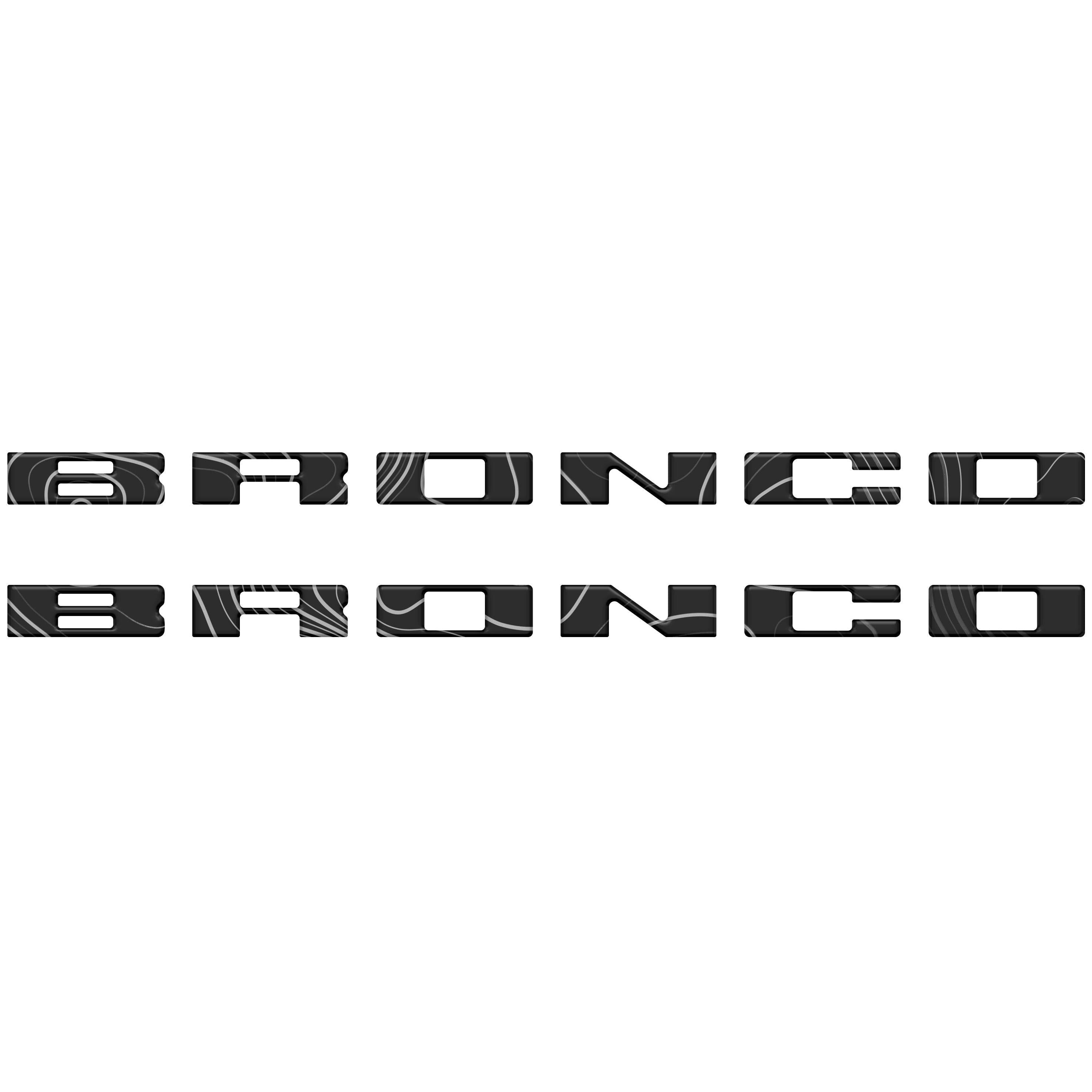 Bronco Running Board Letter Inserts/Overlays Fits 2021-2026 Ford Bronco