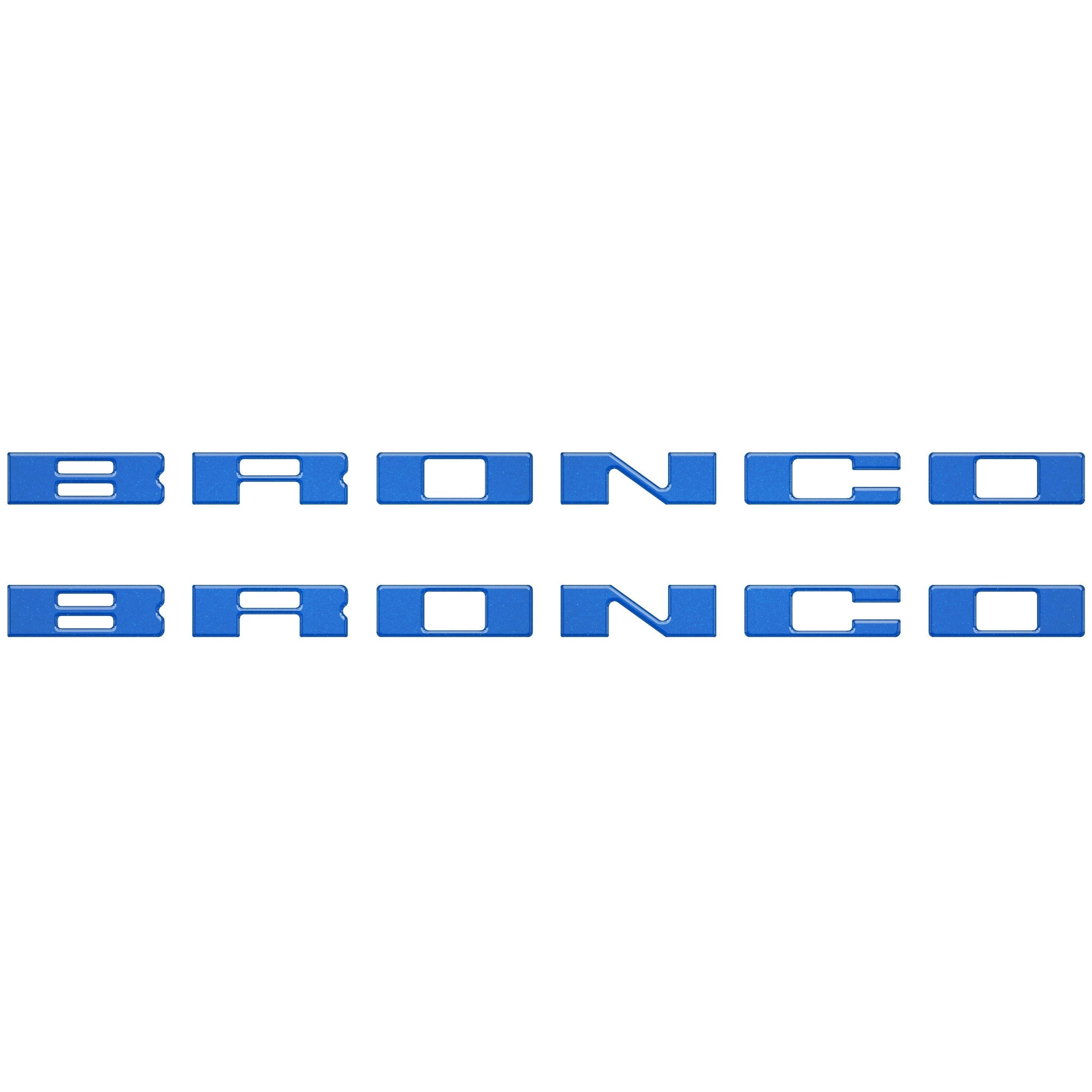 Bronco Running Board Letter Inserts/Overlays Fits 2021-2026 Ford Bronco