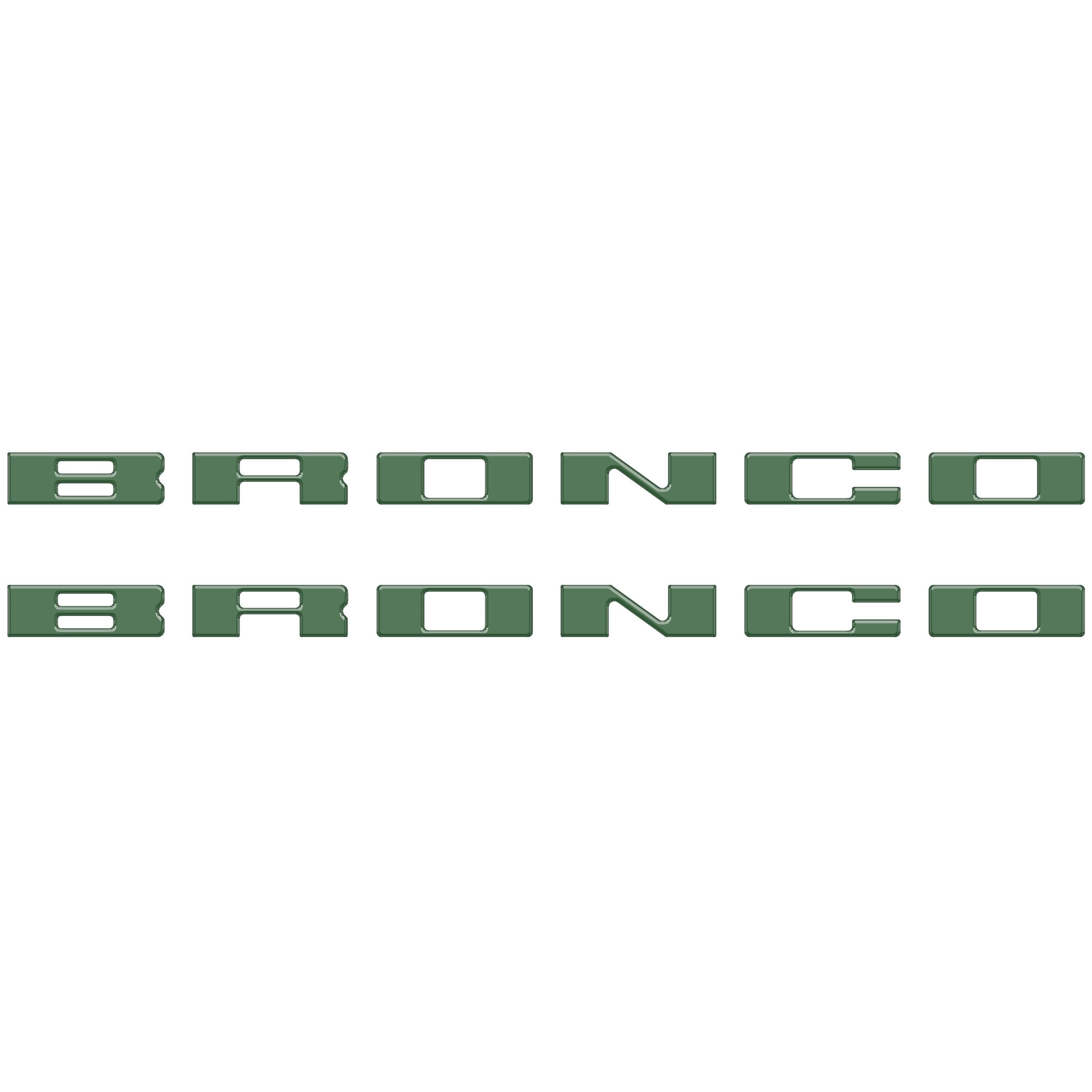 Bronco Running Board Letter Inserts/Overlays Fits 2021-2026 Ford Bronco