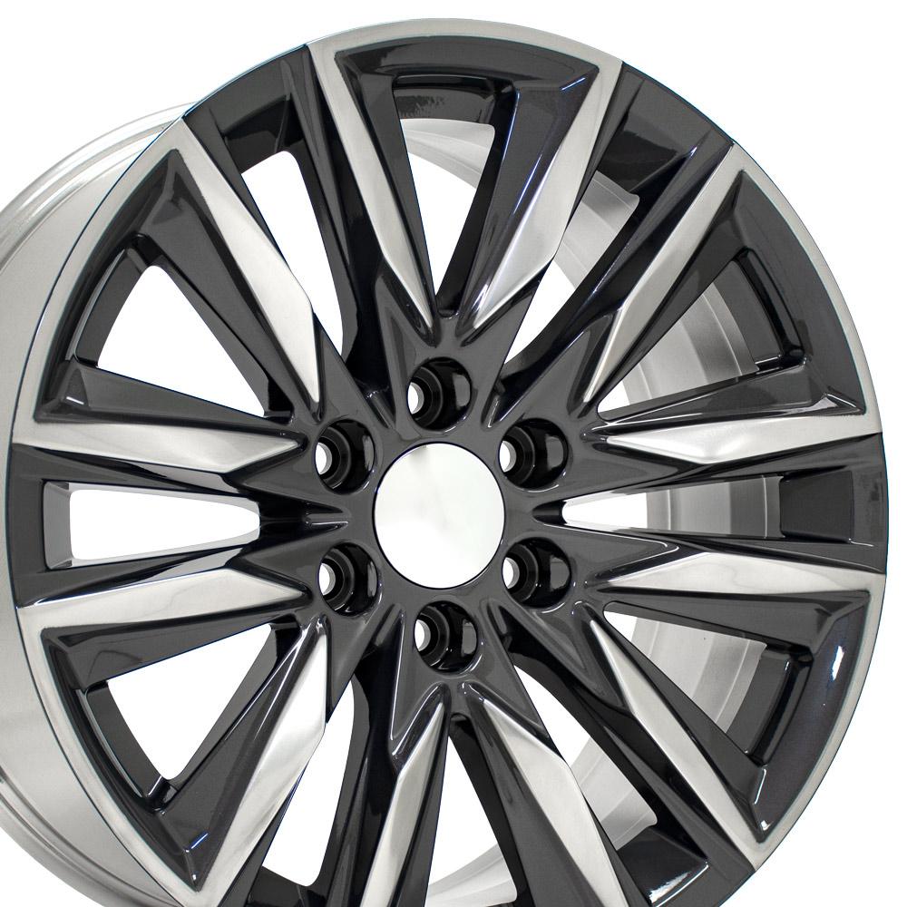 20" Replica CA91 fits Cadillac Escalade 20x9 Gunmetal with Polished Face-SR1 Performance
