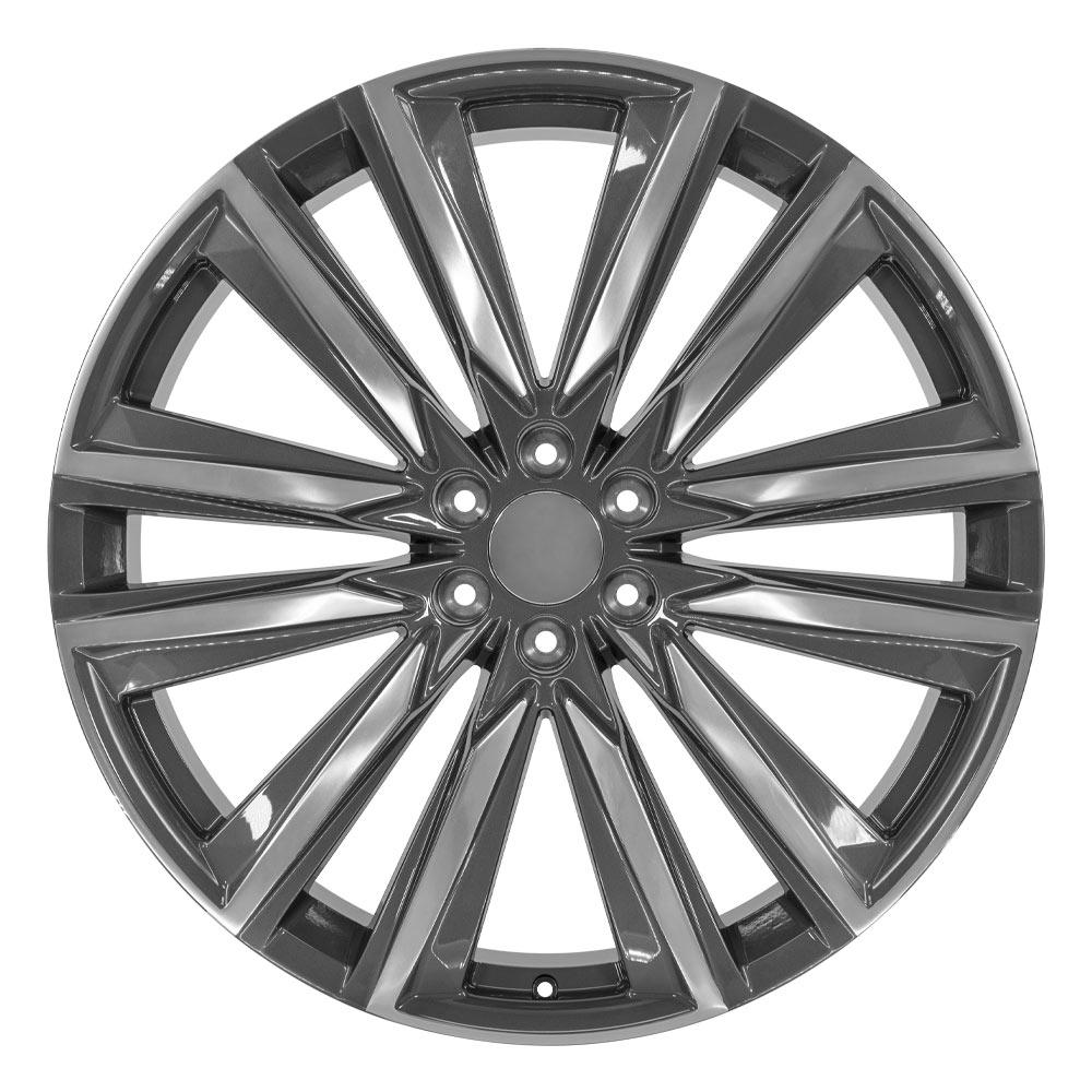 26" Replica CA91 fits Cadillac Escalade 26x10 in Gunmetal w/ Polished Face-SR1 Performance