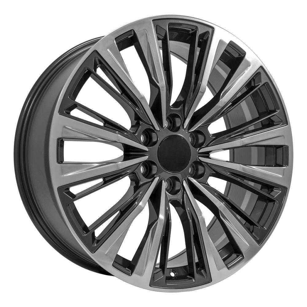22" Replica CA93 fits Cadillac Escalade 22x9 Gunmetal with Polished Face-SR1 Performance