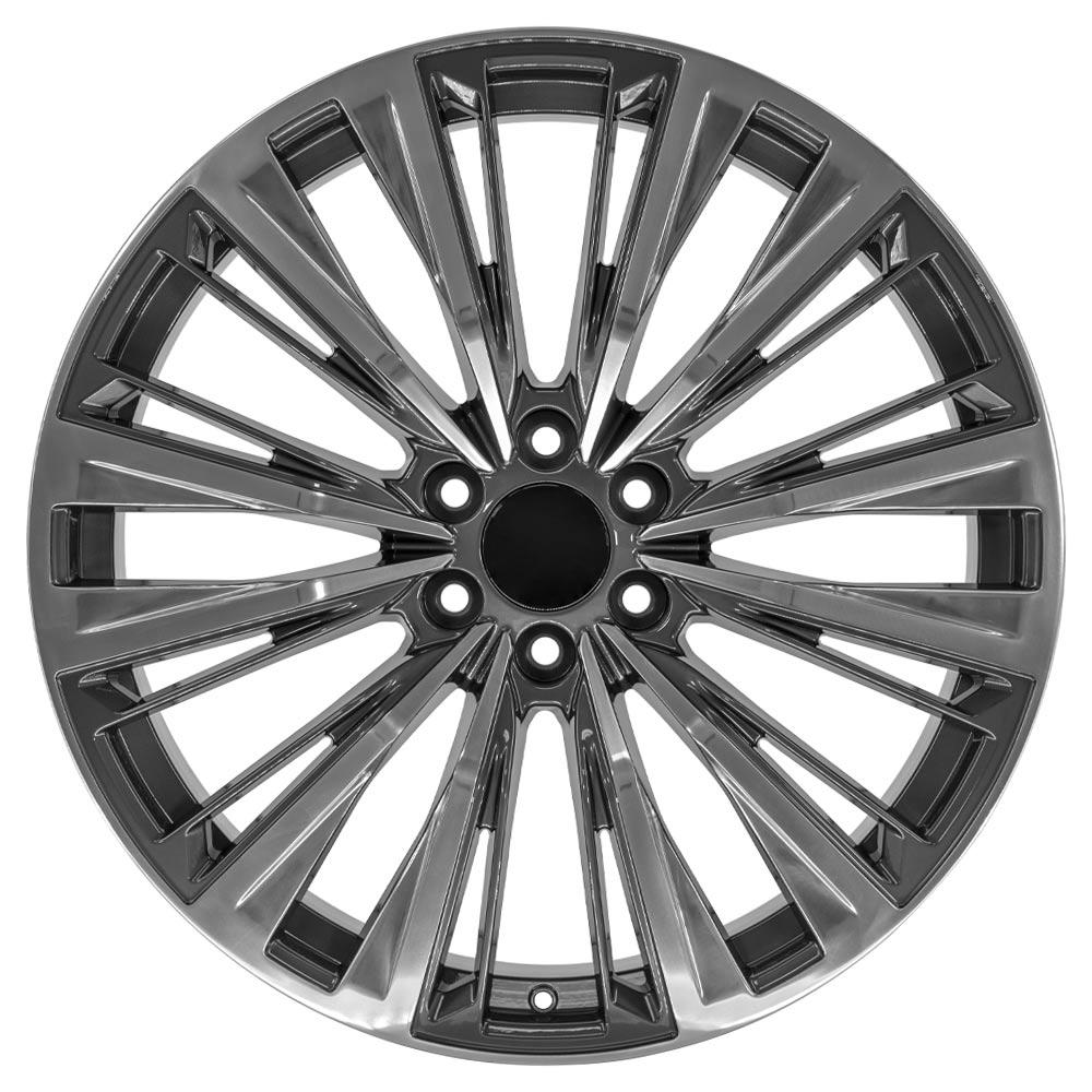 24" Replica CA93 fits Cadillac Escalade 24x10 Gunmetal with Polished Face-SR1 Performance
