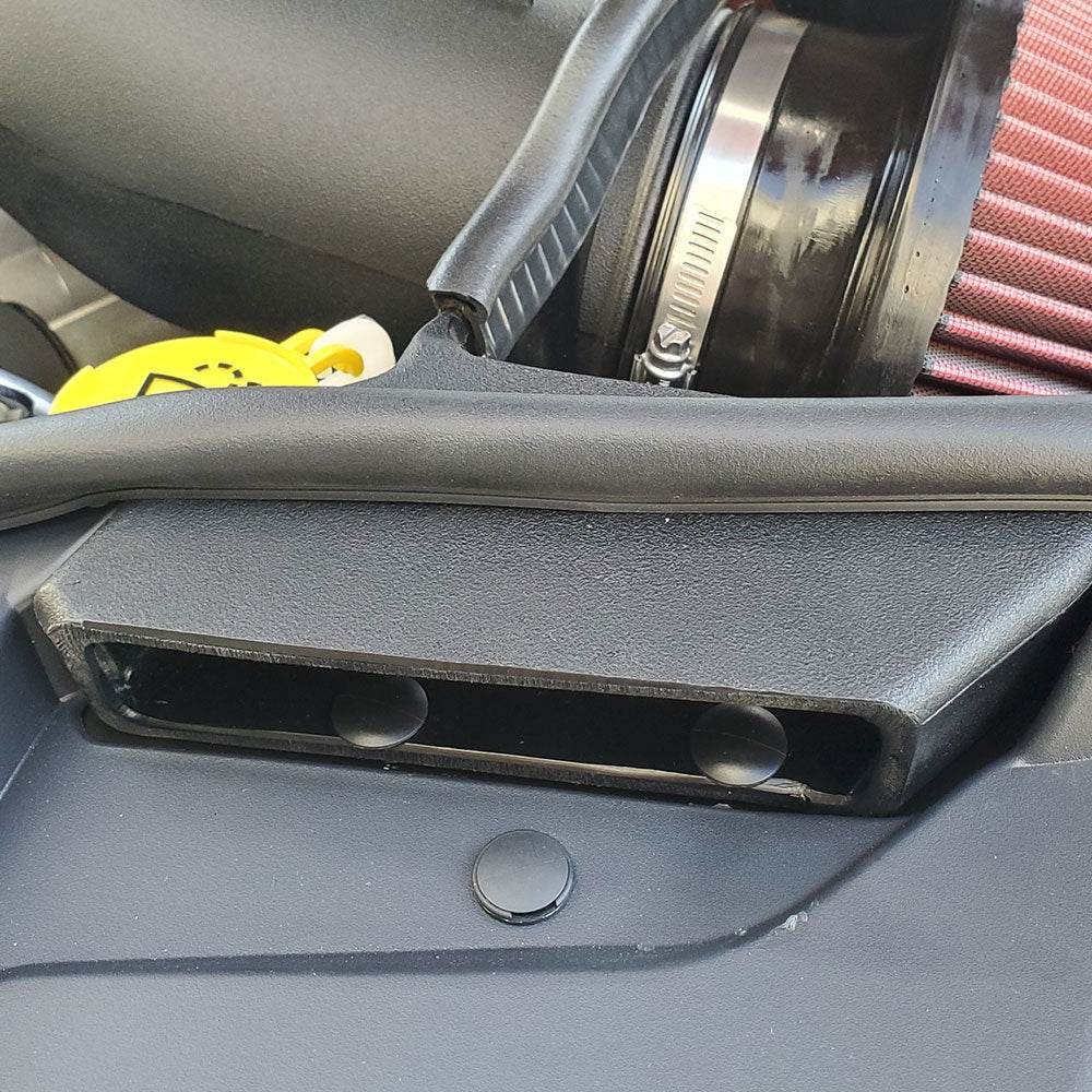 JLT COLD AIR INTAKE FOR 2021-2025 DODGE DURANGO HELLCAT - S&B installed in the engine compartment of a vehicle
