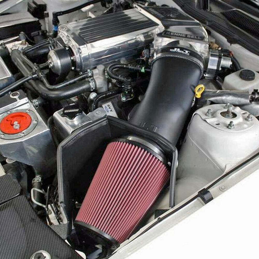 JLT SUPER BIG AIR INTAKE FOR 2007-2009 MUSTANG GT500 - TUNE REQUIRED INSTALLED IN THE ENGINE COMPARTMENT OF A VEHICLE- S&B