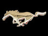 Ford Mustang Horse Emblem Stainless Steel Wall Hanging Sign - Chrome : 18" x 7"