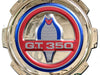 Shelby GT 350 Gas Cap Stainless Steel Wall Hanging Sign - Blue/Red/Chrome : 22"