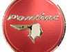 Pontiac Chieftain Stainless Steel Wall Hanging Sign - Red/Chrome : 22"