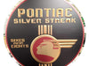 Pontiac Silver Streak Stainless Steel Wall Hanging Sign - Red/Black/Chrome : 22" x 22"