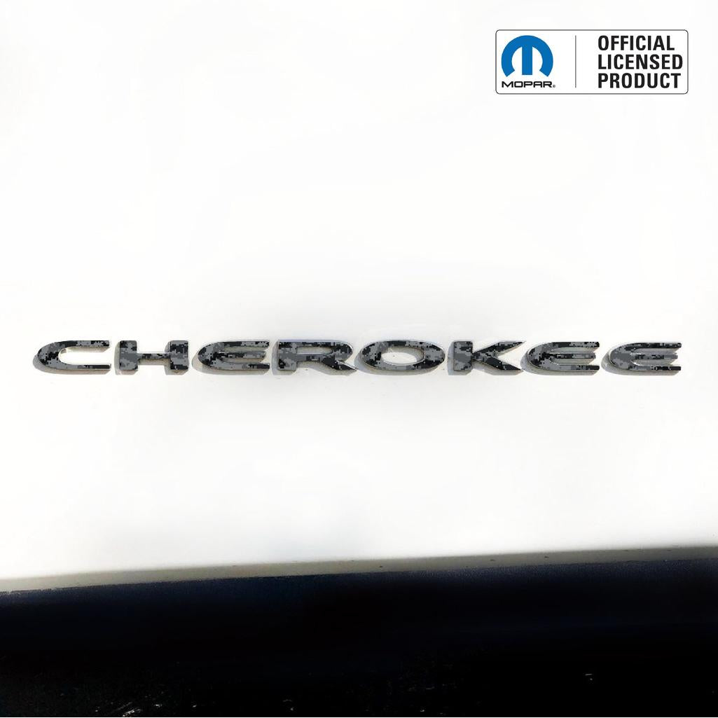 CHEROKEE Door Emblem Overlay Decal Set | Fits 2014–2025 Jeep Cherokee
