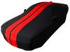 2008-2023 Dodge Challenger Ultraguard Stretch Satin Indoor Car Cover : Sport Series - Black with Red Stripes