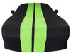 2008-2023 Dodge Challenger Ultraguard Stretch Satin Indoor Car Cover : Sport Series - Black with Green Stripes