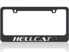 Hellcat License Plate Frame - Black with Mirrored Logo