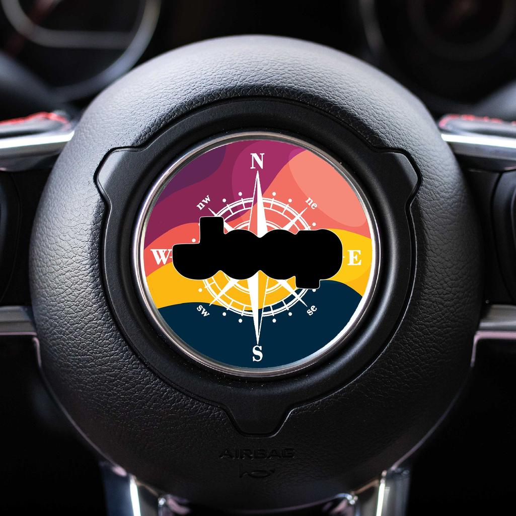 Compass Steering Wheel Decal for Jeep