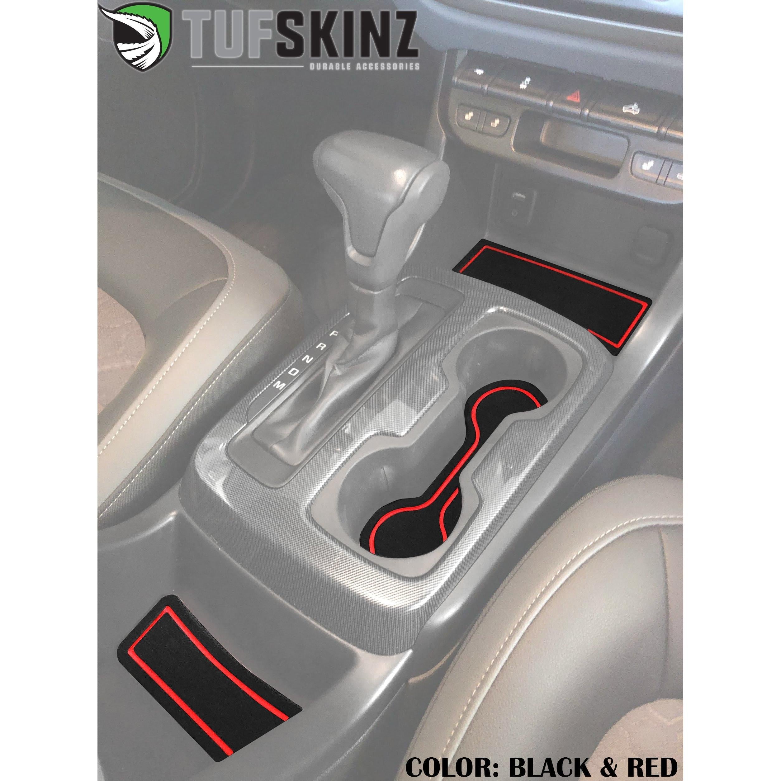 Center Console Foam Inserts Fits 2015-2020 Chevrolet Colorado Black/Red