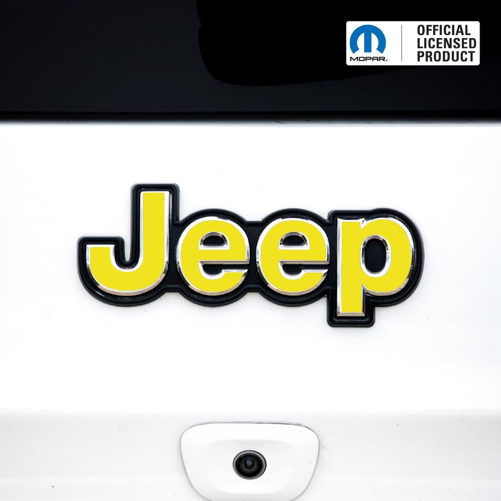 JEEP Emblem Overlay Decals – Solid Colors | Fits 2014–2025 Jeep Cherokee