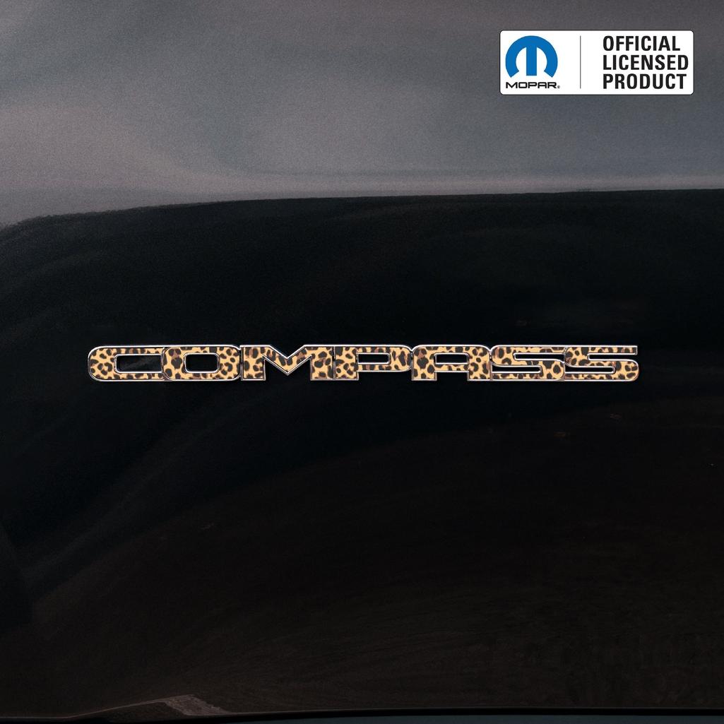 COMPASS Door Emblem Overlay Decal Set | Fits 2011+ Jeep Compass