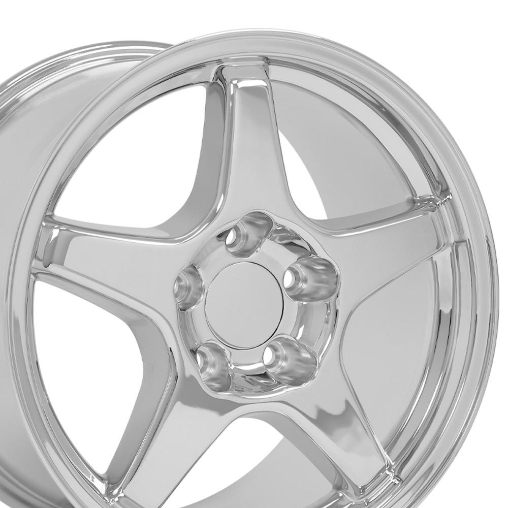 17" Replica CV01 fits Chevrolet Corvette ZR1 17x9.5 Chrome-SR1 Performance