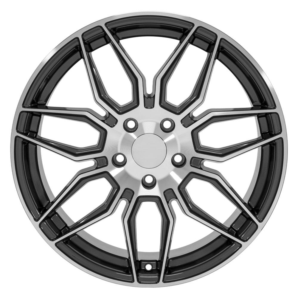 19" Replica CV03D fits Chevrolet C8 Corvette 19x8.5 Gunmetal Machined-SR1 Performance