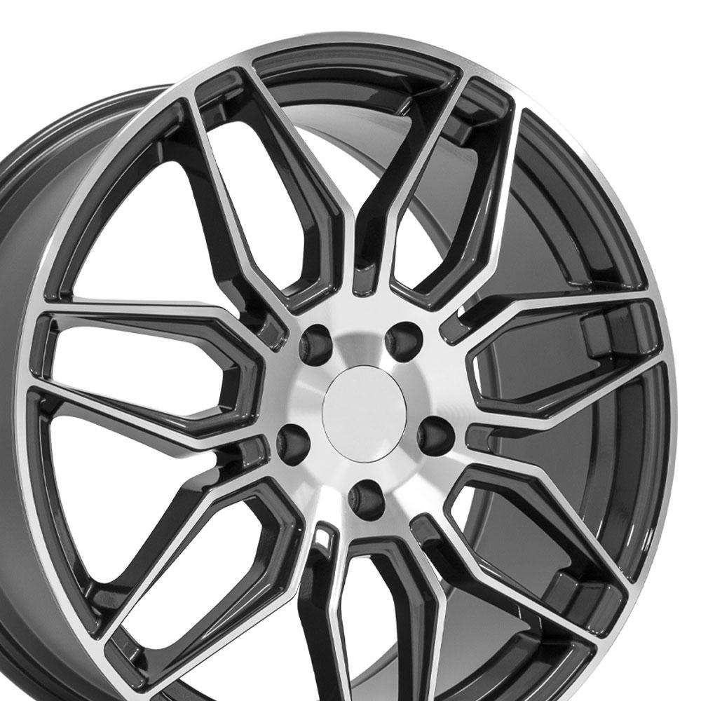19" Replica CV03D fits Chevrolet C8 Corvette 19x8.5 Gunmetal Machined-SR1 Performance