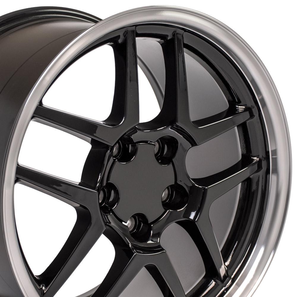 18" Replica CV04 fits Chevrolet Corvette C5 Z06 18x10.5 Black-SR1 Performance