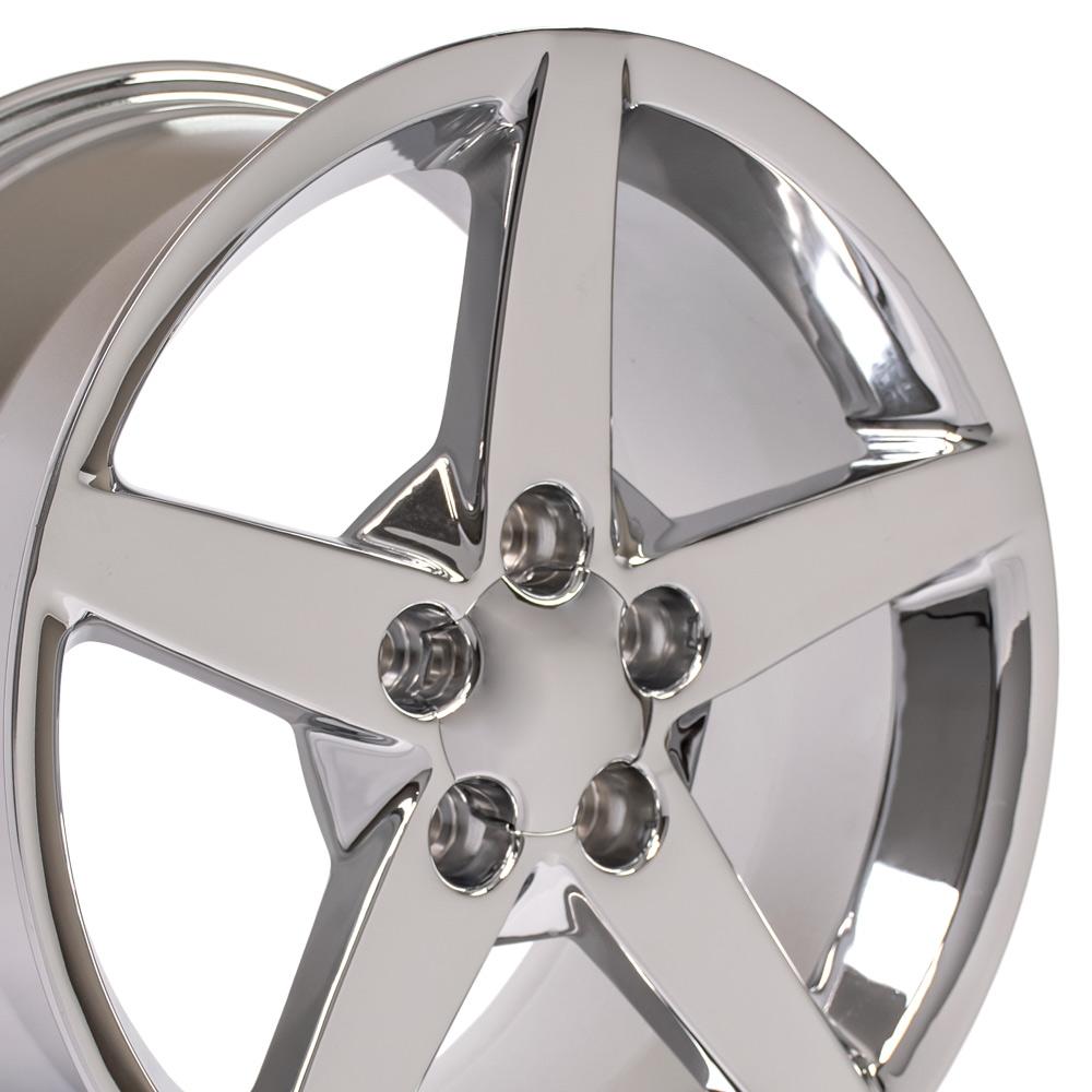 18" Replica CV06 fits Chevrolet Corvette C6 18x9.5 Chrome-SR1 Performance