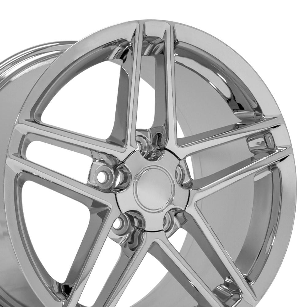 17" Replica CV07A fits Chevrolet Corvette C6 Z06 17x9.5 Chrome-SR1 Performance