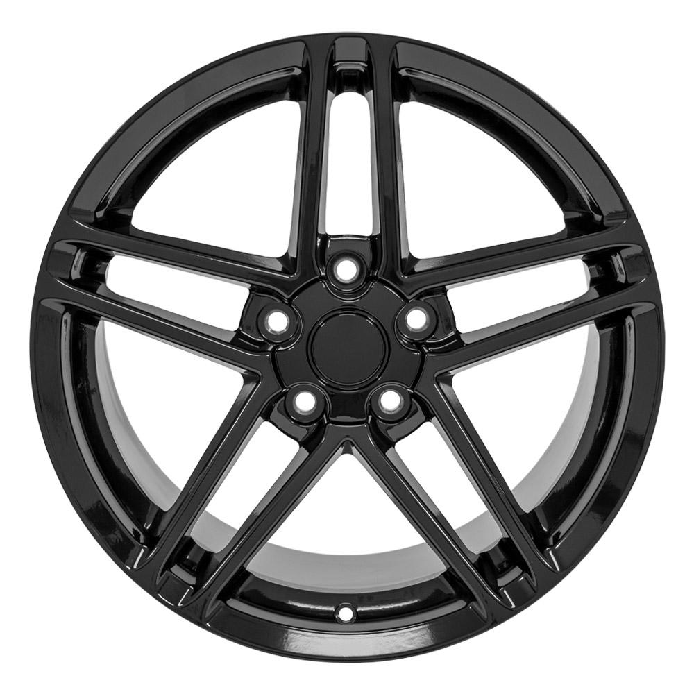 18" Replica CV07A fits Chevrolet Corvette C6 Z06 18x10.5 Black-SR1 Performance