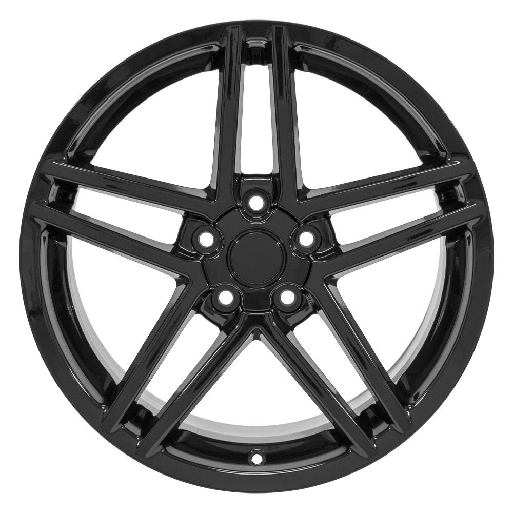 19" Replica CV07B fits Chevrolet Corvette C6 Z06 19x10 Black-SR1 Performance