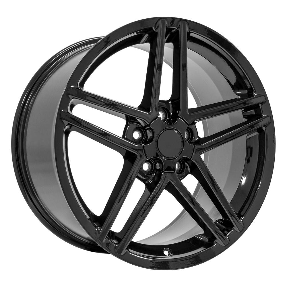 19" Replica CV07B fits Chevrolet Corvette C6 Z06 19x10 Black-SR1 Performance