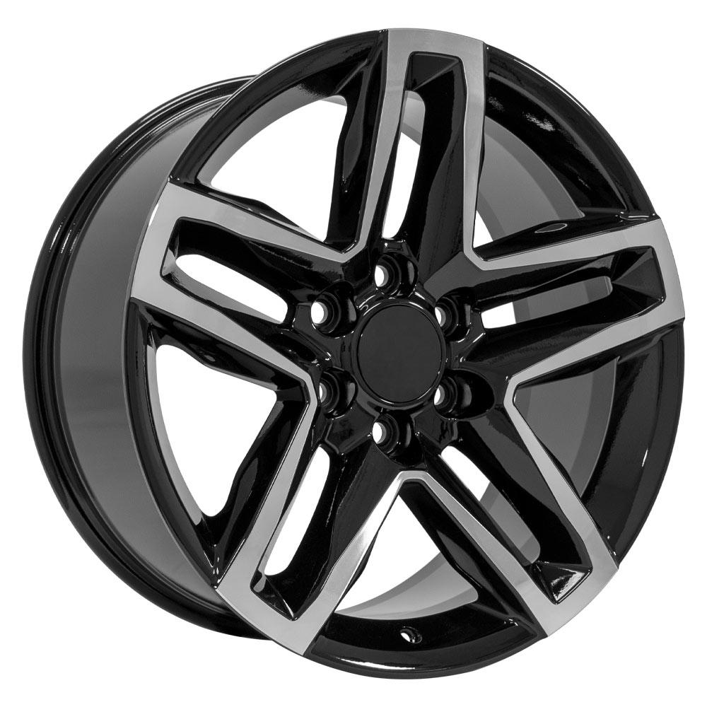 20" Replica CV34B fits Chevrolet Silverado 1500 20x9 Black Machined-SR1 Performance