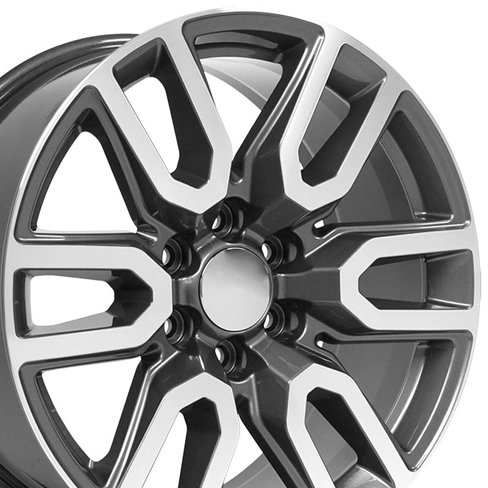 20" Replica CV36 fits GMC Sierra 20x9 Gunmetal Machined-SR1 Performance