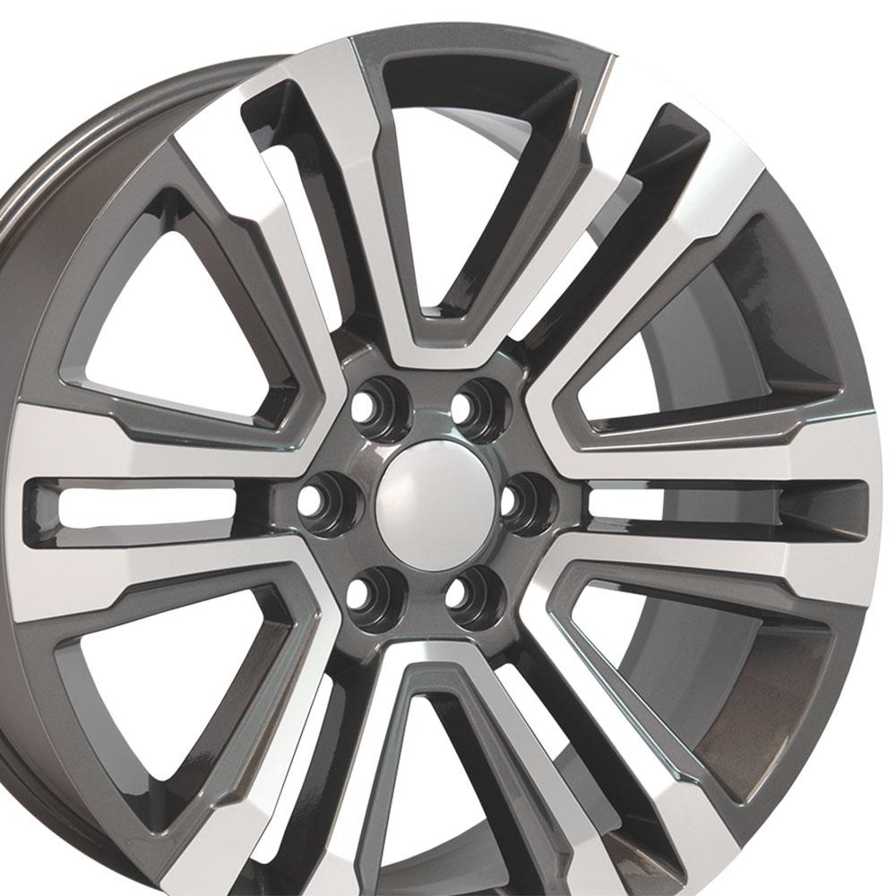 22" Replica CV44 fits GMC Yukon 22x9 Hyper Mach'd-SR1 Performance